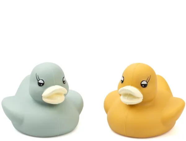 Badeente aus Silikon, 2 Stk. assortiert