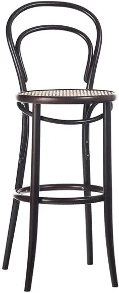 TON No 14 Barhocker 61 cm Rattan/Kaffee