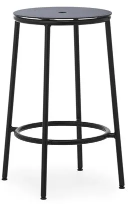 Normann Copenhagen Circa Barhocker H65 Schwarz/Schwarz Aluminium
