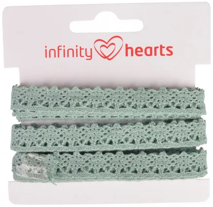 Infinity Hearts Spitzenband Polyester 11mm 06 Grau - 5m