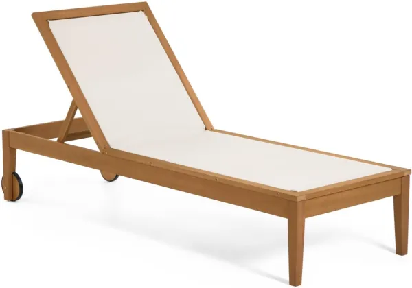 Caterin, Outdoor-Liegestuhl, weiß, Massivholz