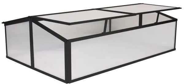 Minigewächshaus schwarz 120x80x37cm