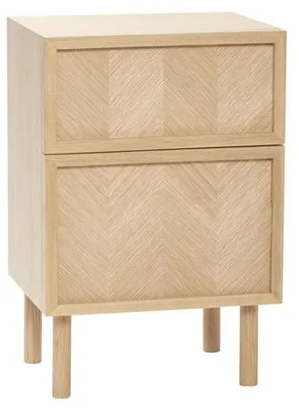 Hübsch Herringbone Nachttisch Natur