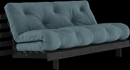 Karup Design Roots Schlafsofa mit Roots Matratze 160x200 Petrol/Schwarz lackiert