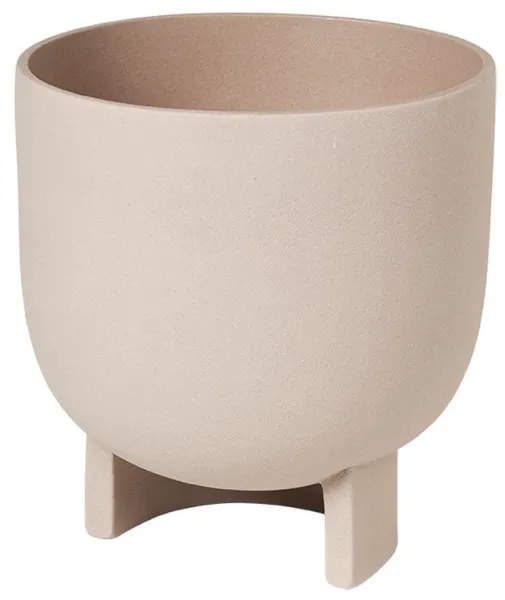 KRISTINA DAM STUDIO Serene Blumentopf, L - sandfarbenes Terrakotta