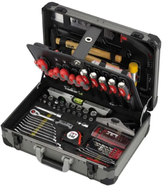 JET Aluminium-Werkzeugkoffer 118-tlg. 1/4" + 1/2"