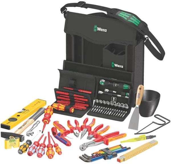 Wera 2go E 1 Werkzeugsatz für Elektroinstallateure, 73 Teile